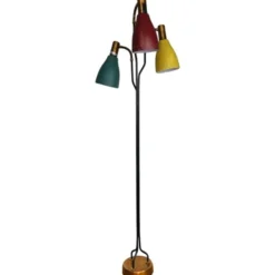BERGO Lampskärmar Golvlampa 3-arm, Svart/Antik
