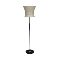 Örsjö Belysning Golvlampa Bow Rå mässing Large Cream White