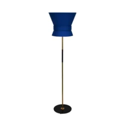 Örsjö Belysning Golvlampa Bow Rå mässing - Large Midnight Blue