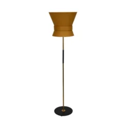 Örsjö Belysning Golvlampa Bow Rå mässing - Large Yellow Ochre