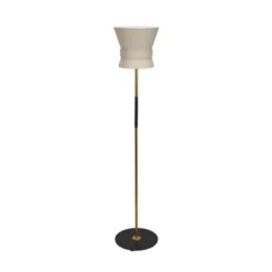 Örsjö Belysning Golvlampa Bow Rå mässing - Small Cream White