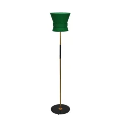 Örsjö Belysning Golvlampa Bow Rå mässing - Small Emerald Green