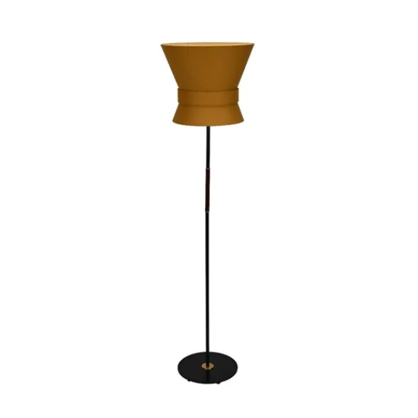 Örsjö Belysning Golvlampa Bow Svart - Large Yellow Ochre