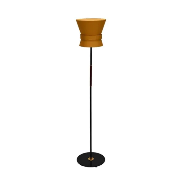 Örsjö Belysning Golvlampa Bow Svart - Small Yellow Ochre