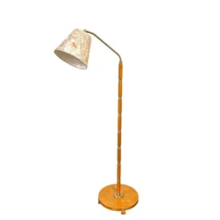 Vintage by Bright 1-2-3 Golvlampa Mässing & Trä, 135 cm
