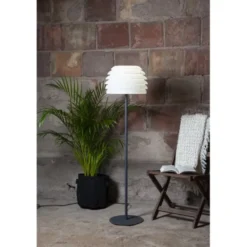 Star Trading Golvlampa Rhodos, Vit