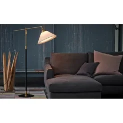 Le Klint 349 golvlampa, svart/mässing