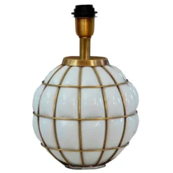 Hallbergs Belysning Grace Kelly Lampfot Vitt glas / Mässing 26cm