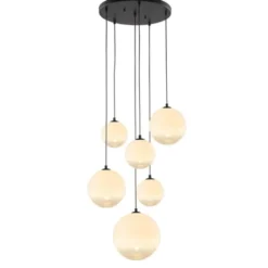 Unison GRAPPO taklampa 6 glas opal