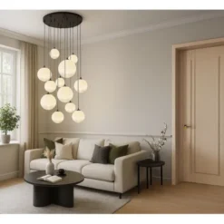 Unison GRAPPO taklampa 12 glas opal