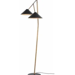 Konsthantverk Grenverk golvlampa, råmässing/mattsvart 178cm