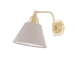 Karlskrona Lampfabrik Gripenberg vägglampa mässing/vit