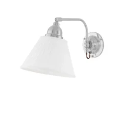 Karlskrona Lampfabrik Gripenberg vägglampa nickel/brun
