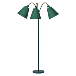 Armaturhantverk Haga golvlampa trearmad, grön 140cm
