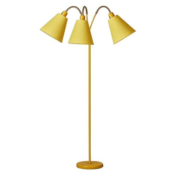 Armaturhantverk Haga golvlampa trearmad, gul 140cm