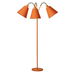Armaturhantverk Haga golvlampa trearmad, orange 140cm