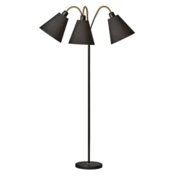 Armaturhantverk Haga golvlampa trearmad, svart 140cm