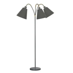 Armaturhantverk Haga golvlampa trearmad, tältgrå 140cm