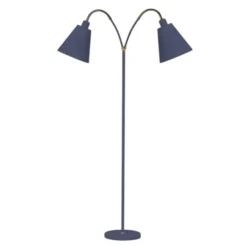 Armaturhantverk Haga golvlampa tvåarmad, blå 140cm