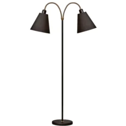 Armaturhantverk Haga golvlampa tvåarmad, svart140cm