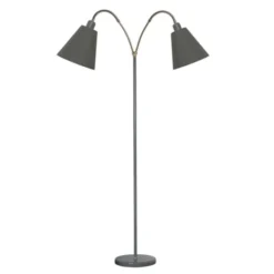 Armaturhantverk Haga golvlampa tvåarmad, tältgrå 140cm
