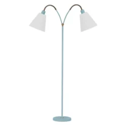 Armaturhantverk Haga golvlampa tvåarmad, turkos 140cm