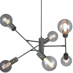 Halo Design Halo 6 lite taklampa, mattsvart Ø75cm