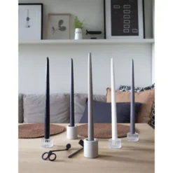 Ljusmannen Handstöpta herrgårdsljus, mörkgrön 30cm 6-pack