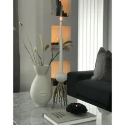 Ljusmannen Handstöpta herrgårdsljus, vit 38cm 6-pack