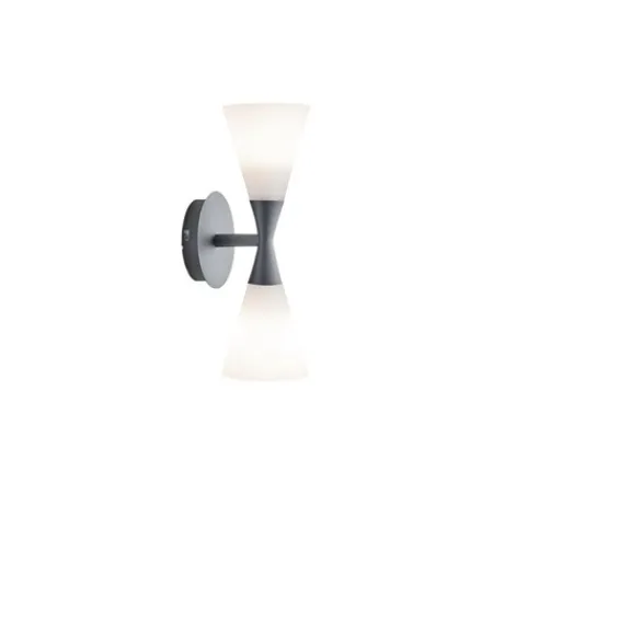Herstal Harlekin vägglampa Duo Grafit E14
