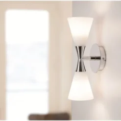 Herstal Harlekin vägglampa Duo krom E14