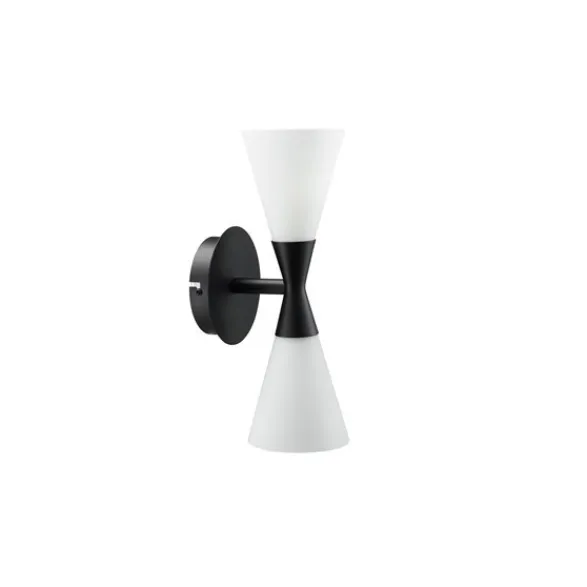 Herstal Harlekin vägglampa Duo mattsvart E14