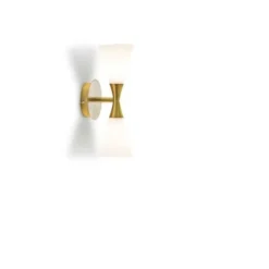 Herstal Harlekin vägglampa Duo mässing E14