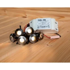 Hide-a-lite Heatspot bastubelysning 6-pack, borstad stål
