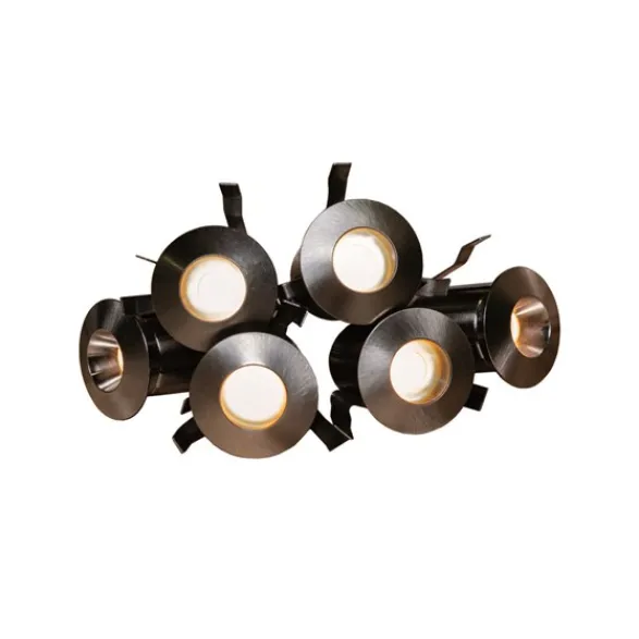 Hide-a-lite Heatspot bastubelysning 6-pack, borstad stål
