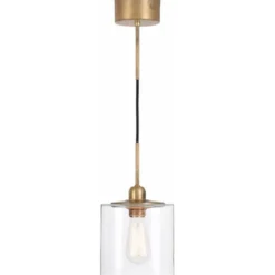 Konsthantverk Hägring taklampa, råmässing/klar 17cm