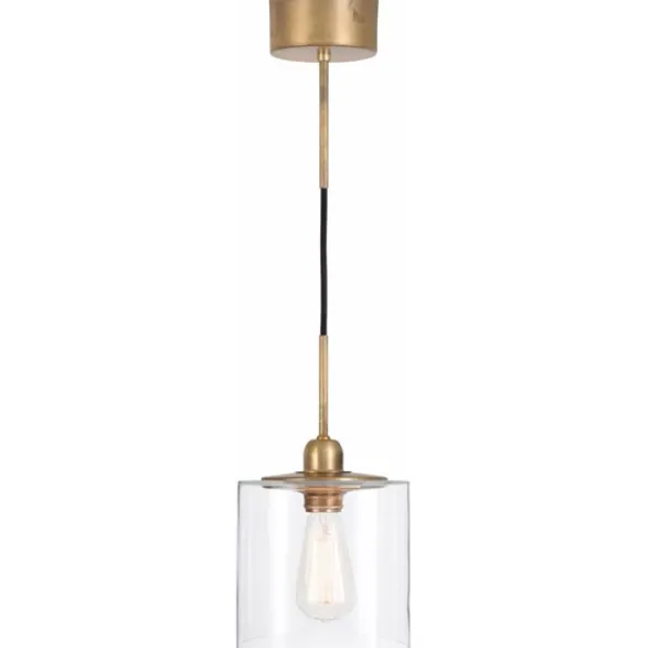 Konsthantverk Hägring taklampa, råmässing/klar 17cm