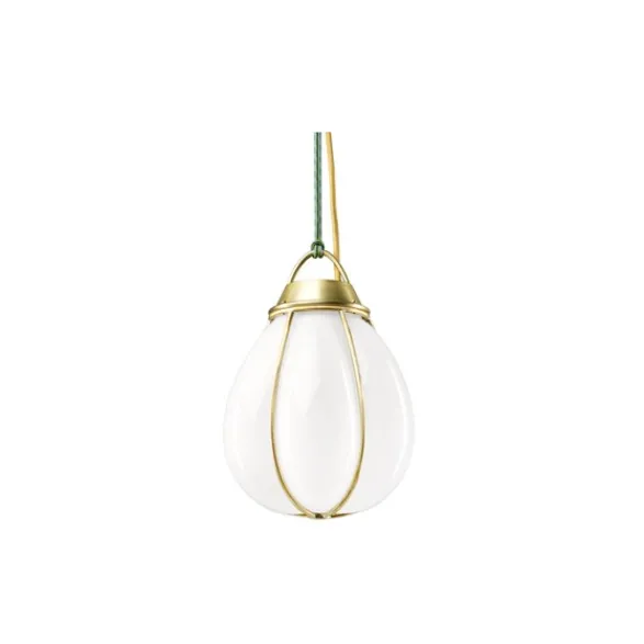 Örsjö Belysning Hobo taklampa liten, råmässing/opal 22cm