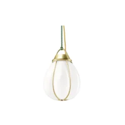 Örsjö Belysning Hobo taklampa liten, råmässing/opal 22cm