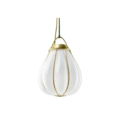 Örsjö Belysning Hobo taklampa, råmässing/opal 28cm