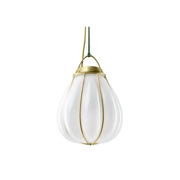 Örsjö Belysning Hobo taklampa, råmässing/opal 28cm