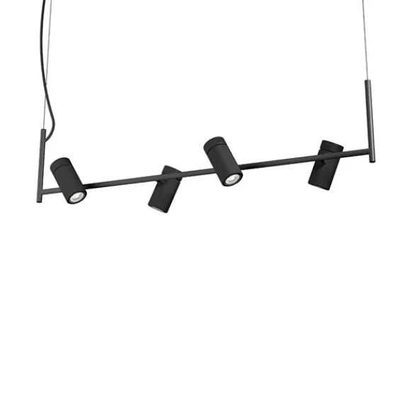 Herstal Holder linjär pendel 4 svart GU10