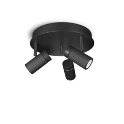Herstal Holder spotlight rund 3 svart GU10