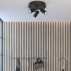 Herstal Holder spotlight rund 3 svart GU10