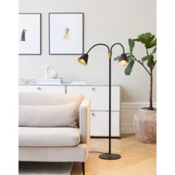 Halo Design Hygge golvlampa 2-arm, Graphit svart