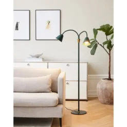 Halo Design Hygge golvlampa 2-arm, Mörkgrön