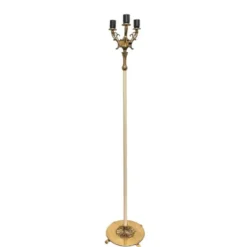 Vintage by Bright 1-2-3 Hypatia golvlampa, mässing/vit