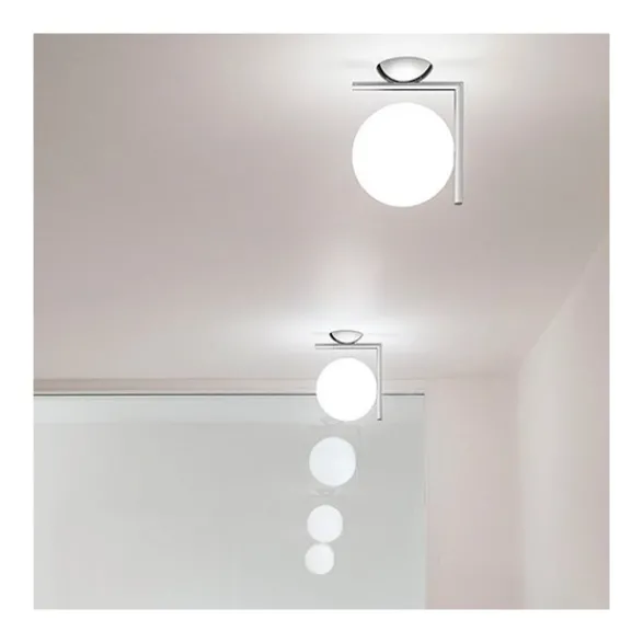 FLOS IC Lights C/W1 plafond, krom 30cm