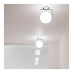 FLOS IC Lights C/W1 plafond, krom 30cm