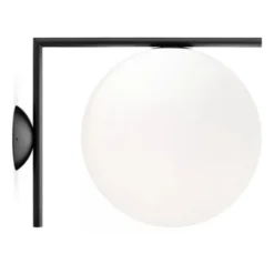 FLOS IC Lights C/W1 plafond, mattsvart 30cm